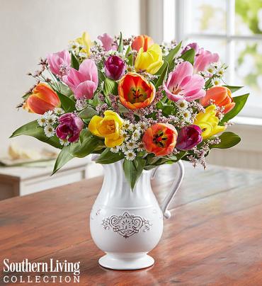 Fresh Spring Tulip Pitcher by Southern Living&trade;