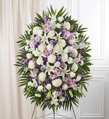 Lavender &amp; White Sympathy Standing Spray